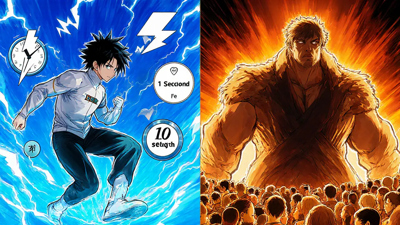 Manga split panel showing WagyuSwap speed and low fees versus Uniswap deep liquidity.