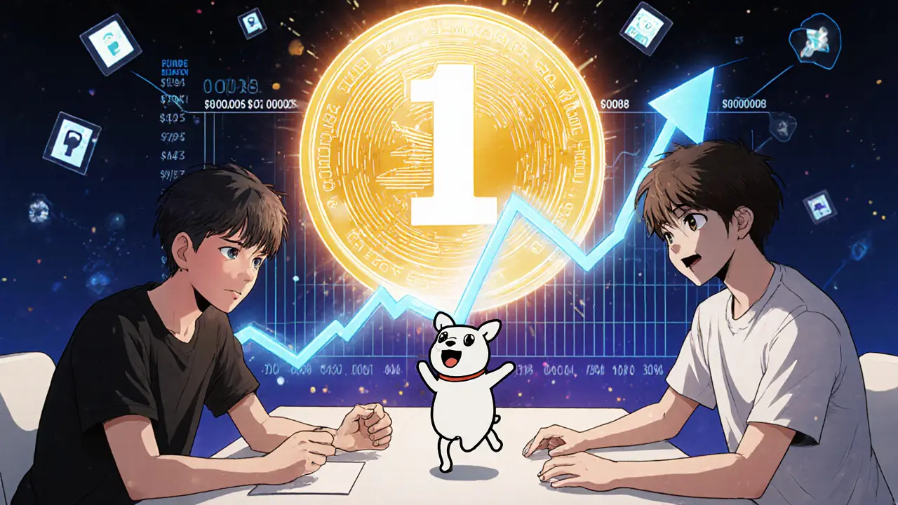 A young creator uploading a meme to Pump.fun while a holographic price chart spikes dramatically.