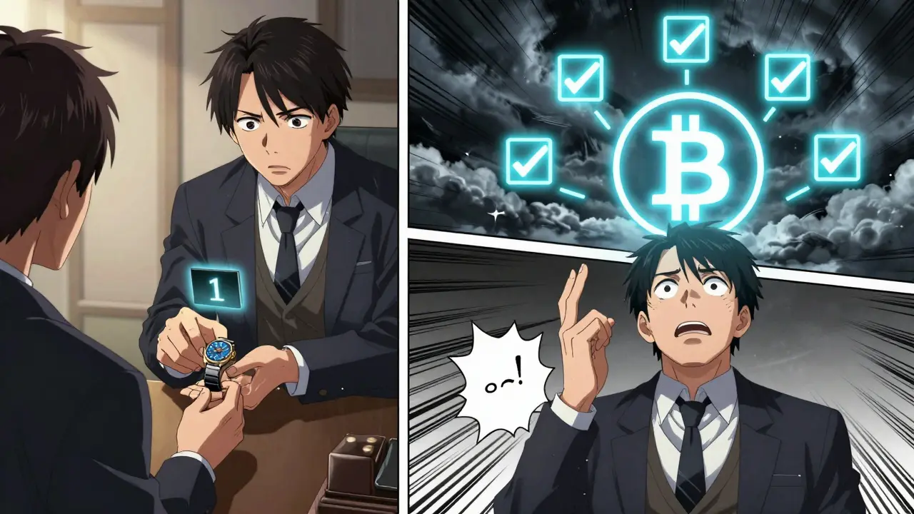 Merchant relieved as six Bitcoin confirmations appear after tense wait.