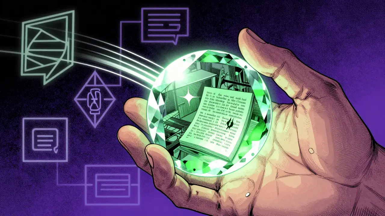 Glowing token representing owned digital creative asset