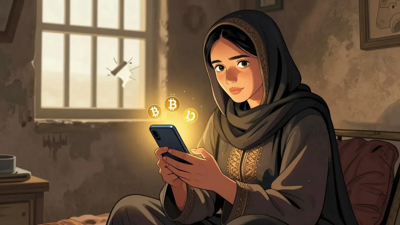 Afghan woman finding hope via smartphone