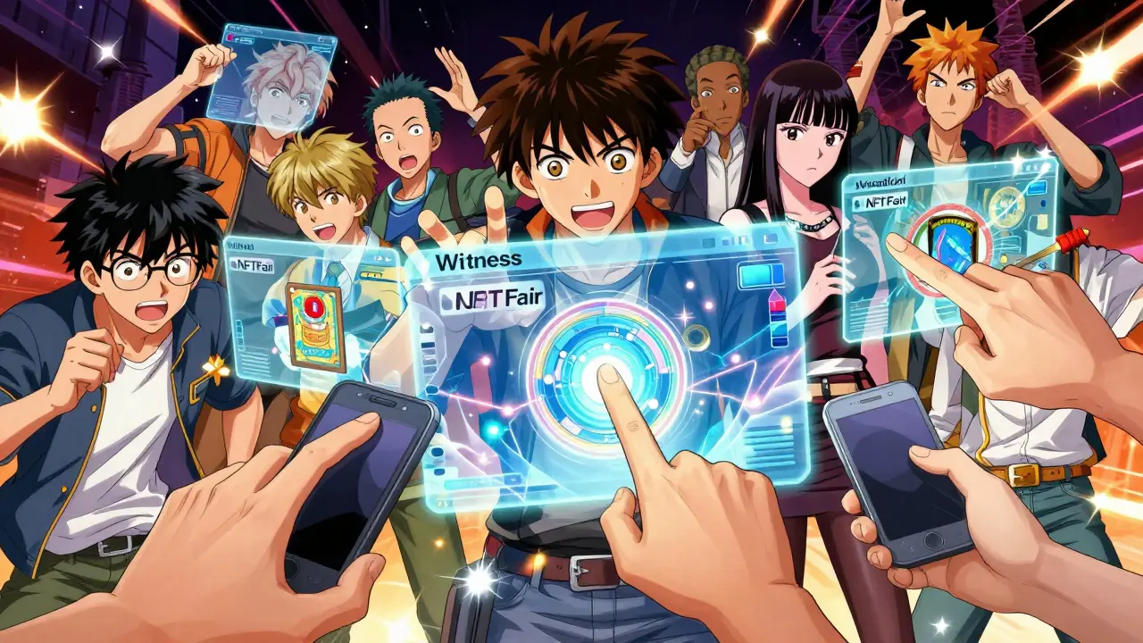 Anime characters voting and minting NFTs