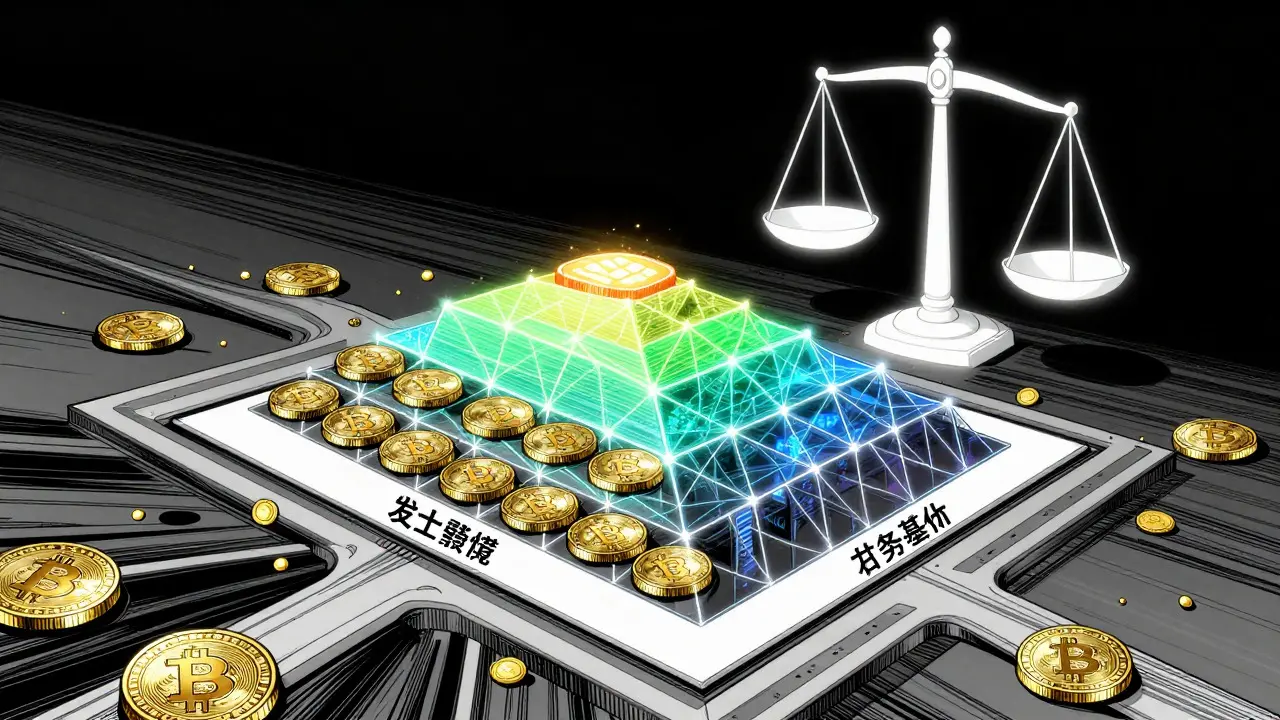 Manga illustration of organized digital asset tiers bringing order to legal chaos