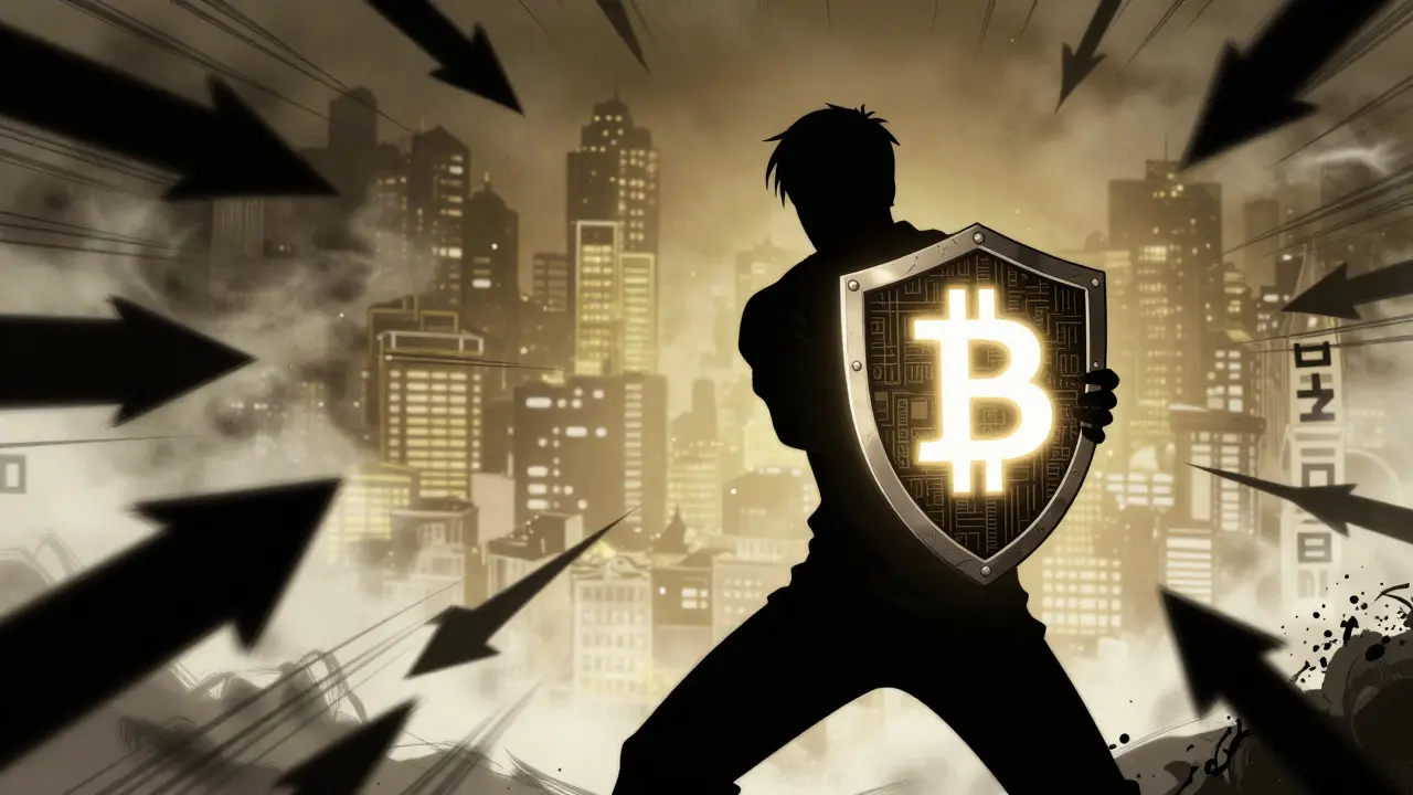 Manga style: Digital shield protecting user from government bans