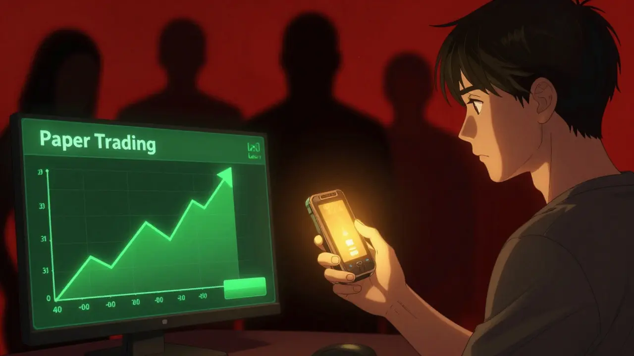 Cautious user using paper trading mode safely